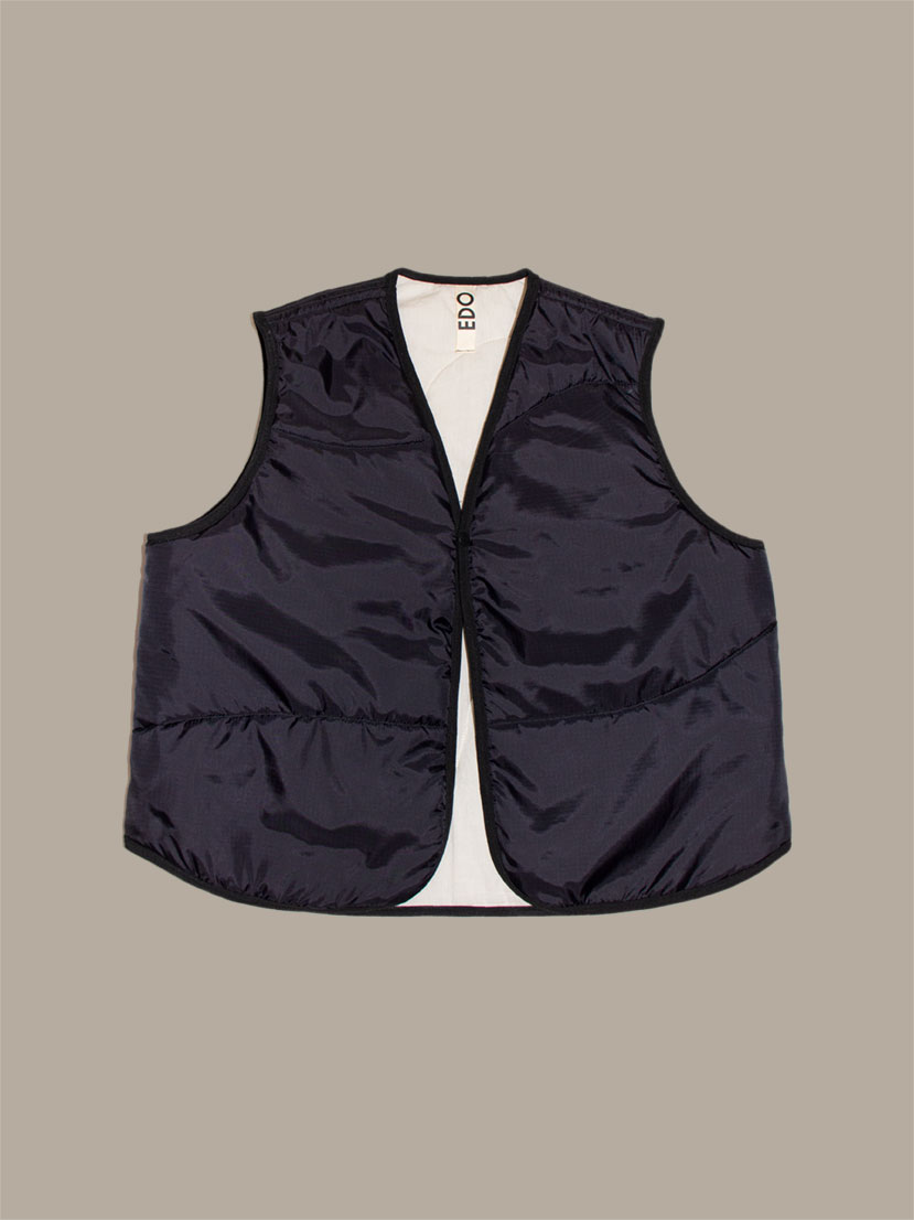 TAILORED REVERSIBLE VEST BLACK + WHITE - EDOGOODS